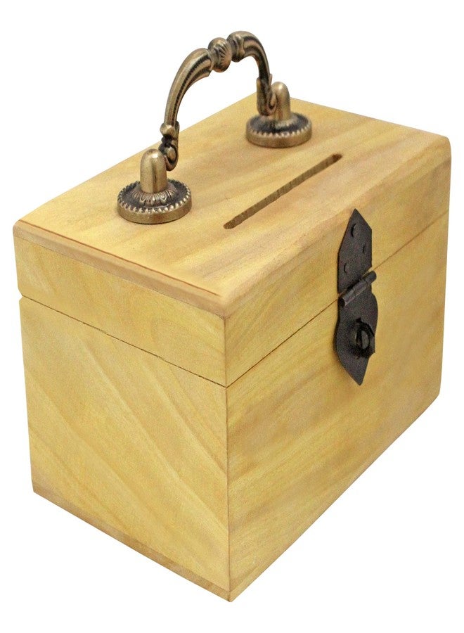 ات او اس 365 حصالة نقود خشبية عتيقة مصنوعة يدويًا من ITOS365 - صندوق توفير العملات المعدنية - حصالة على شكل خنزير - هدايا للأطفال والفتيات والفتيان والكبار - Image 2